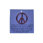 Kenya Bookmark Peace Sign on Blue Card