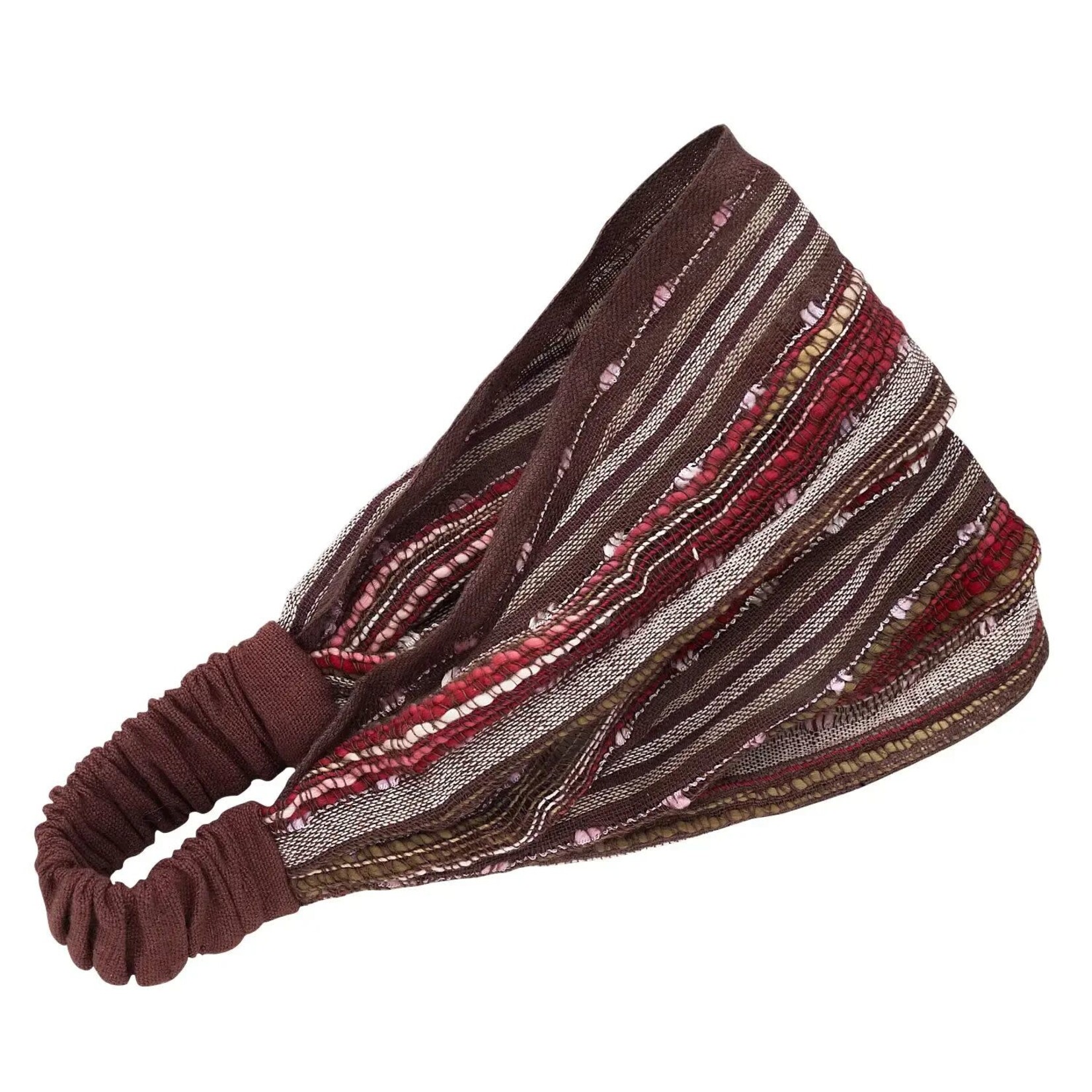 Nepal Headband Stripes Cotton 7W Brown