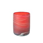 West Bank Candleholder Red Phoenician Glass
