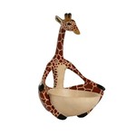 Kenya Giraffe Holding Bowl