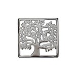 India Trivet Tree Aluminum 7.5Sqx.75H Silver