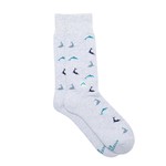 India Socks Protect Dolphins - Gray Pttrn - S