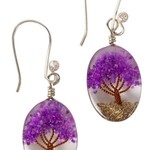 Peru Earrings Arbor Tree In Resin