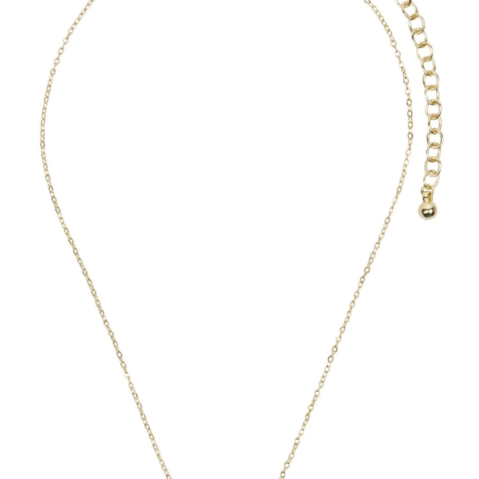 India Necklace 3 Hearts/Chain 15L Gld/Cppr