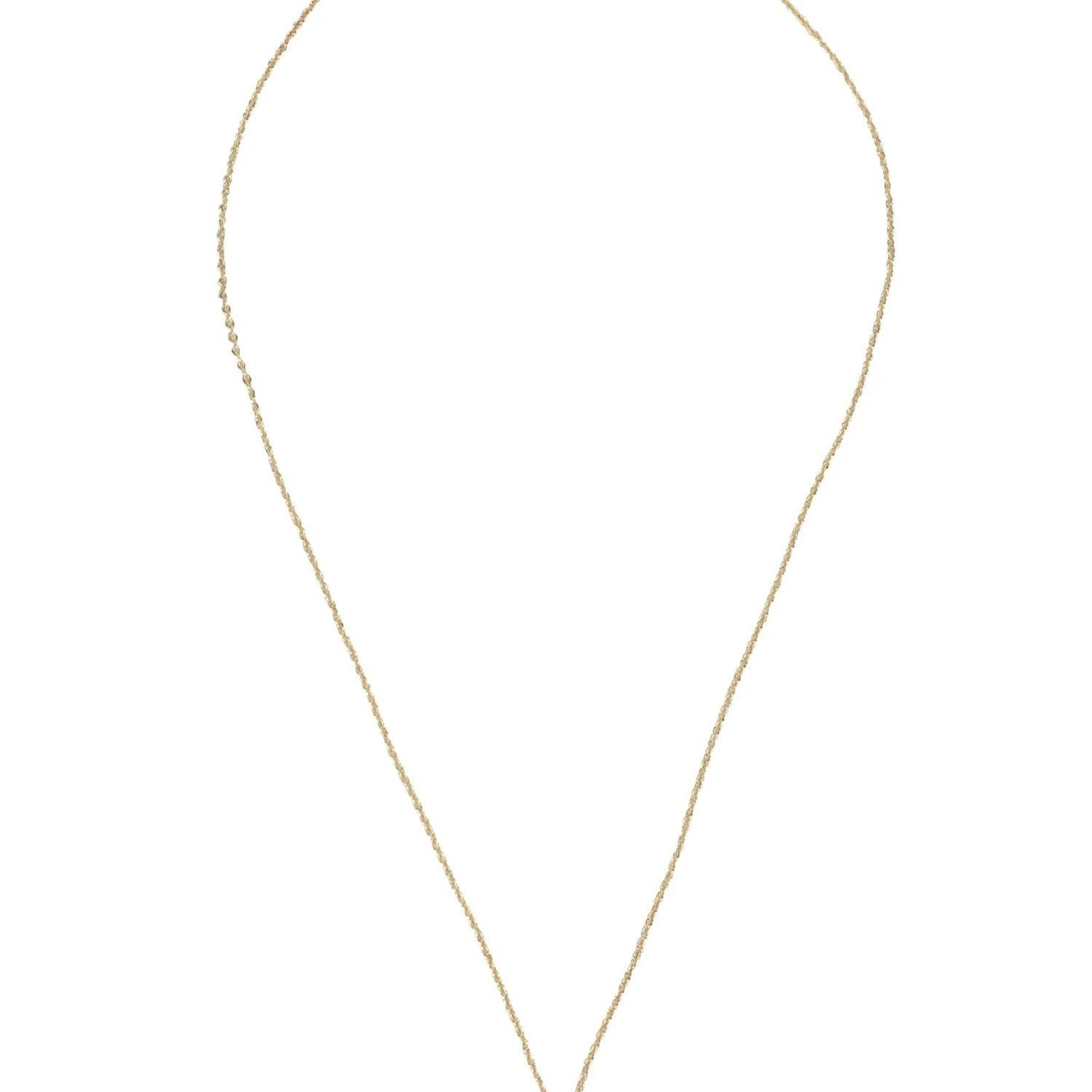 India Necklace Capped Pend/Fine Chain 15L Oliv