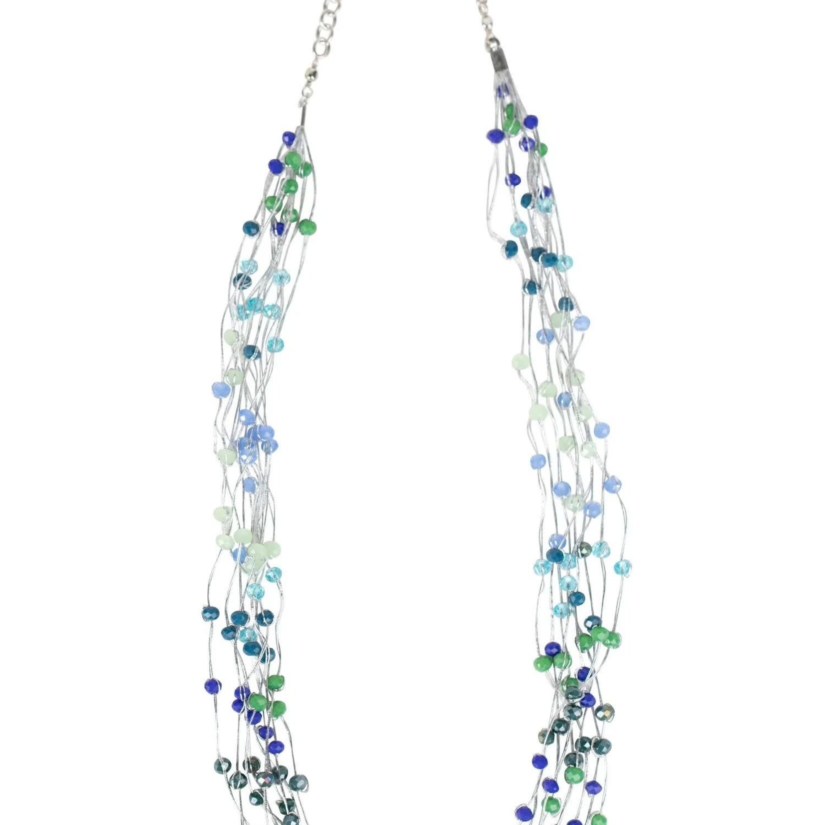 India Necklace Multistrand Mini Beads/Thread 2
