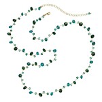 India Necklace Green Round Beads