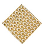 Bangladesh Napkin Floral M/4 Cotton 20Sq Yel/Blk/Wht