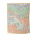 India Placemat Marbelized Ocean Days Cotton19X14 Pastel