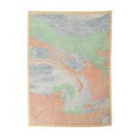 India Placemat Marbelized Ocean Days Cotton19X14 Pastel