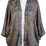 India Kimono Jacquard Green/Rust/Multi