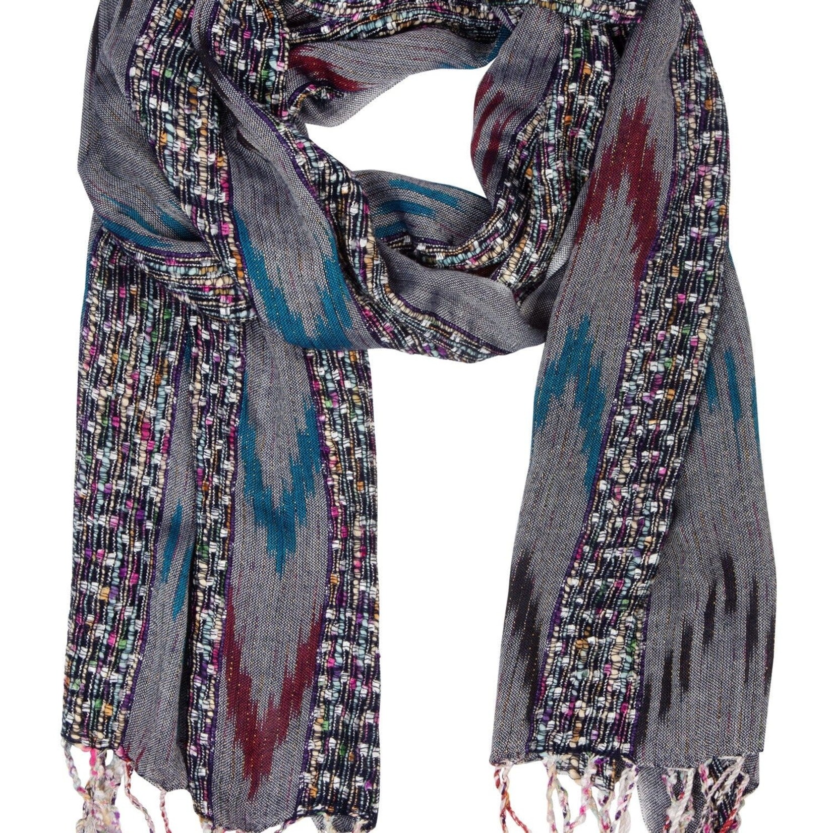 India Scarf Confetti Stripe Cttn/Viscose 70Lx2