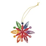 Vietnam Ornament 6 pt snowflake M/3 quilled ppr 3D multi