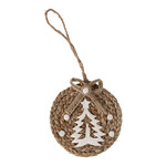 Bangladesh Ornament tree w/candle M/3 w-hyacinth 2.75D tn/wht