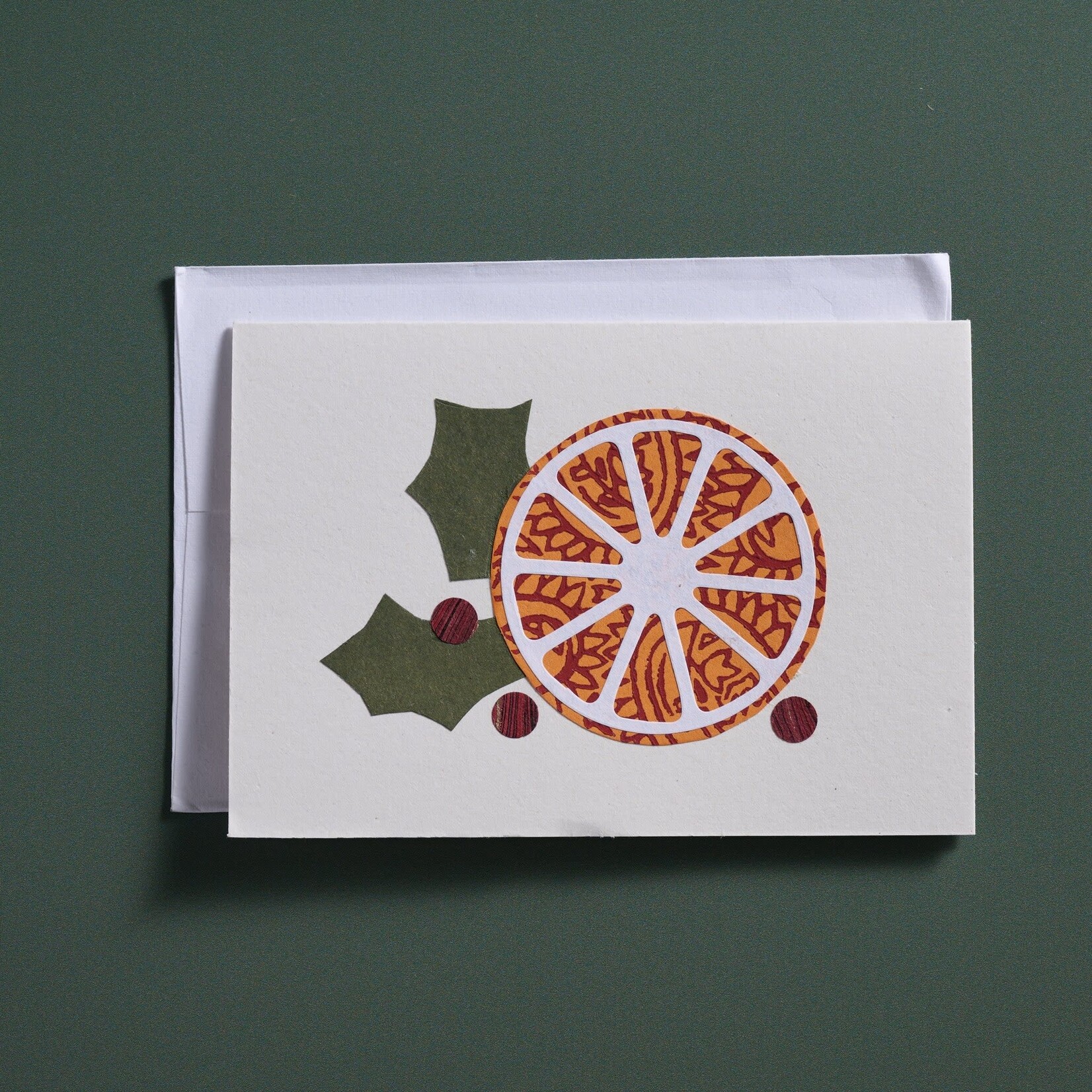 Bangladesh Card Orange B-Print M/3 Paper 7X5 Orng/Grn/Red