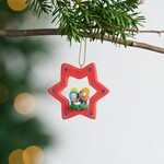 Ecuador Ornament Mini Nativity In Star M/3 B-Dough 2.5D Rd