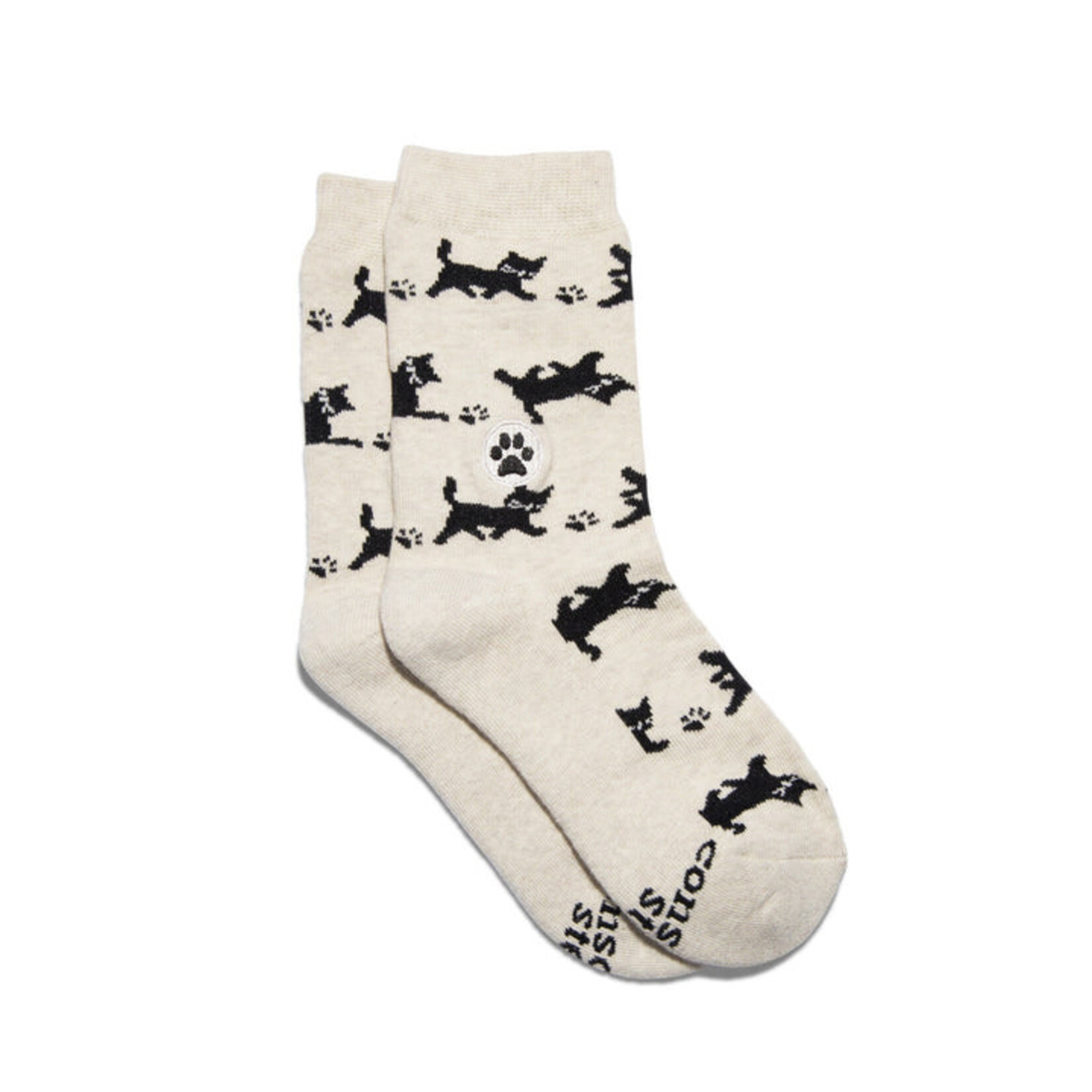 India Socks Save Cats - Black Cats Cream - S