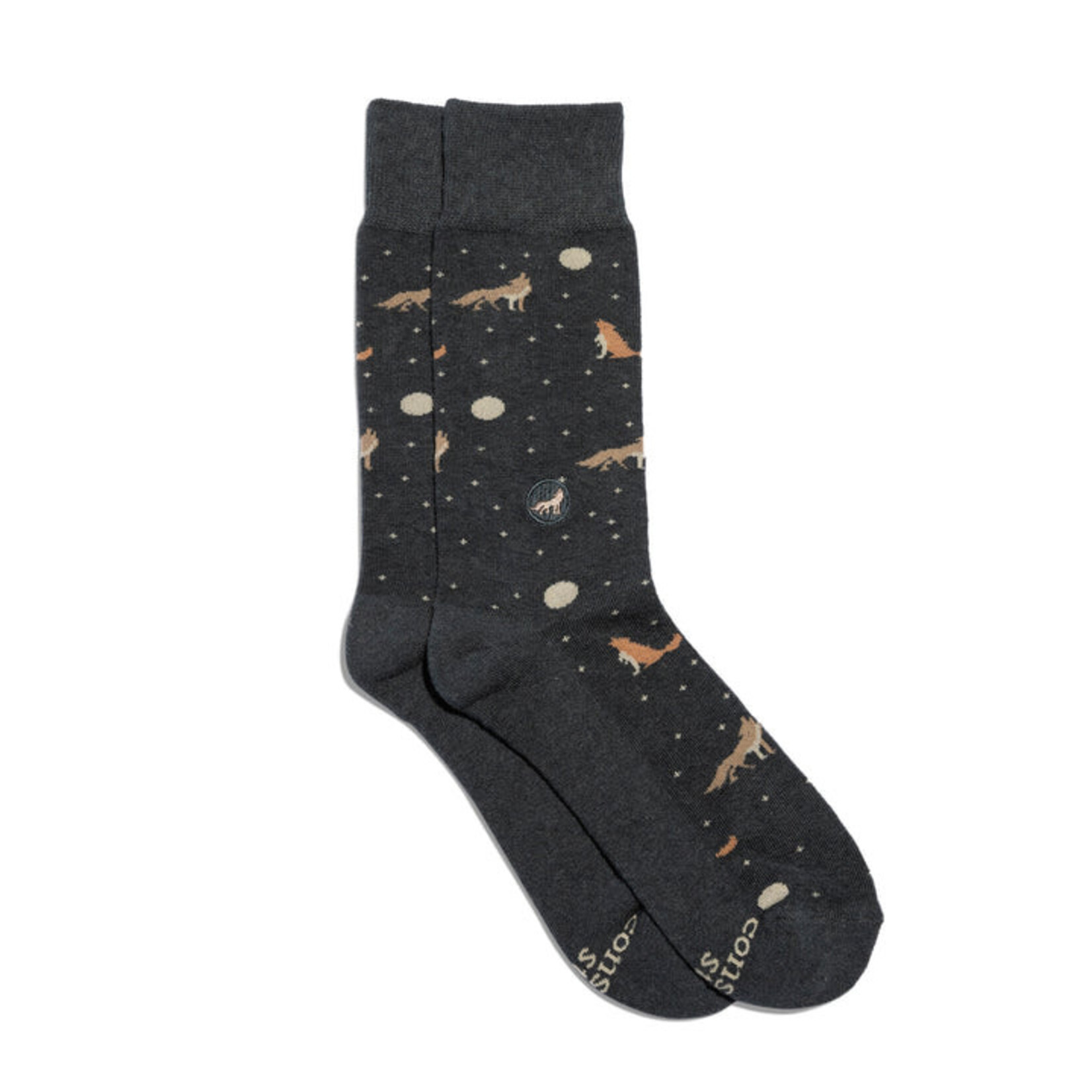 India Socks Protect Wolves - Gray - S