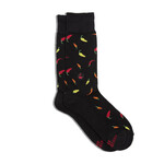 India Socks Provide Meals - Black Peppers - L