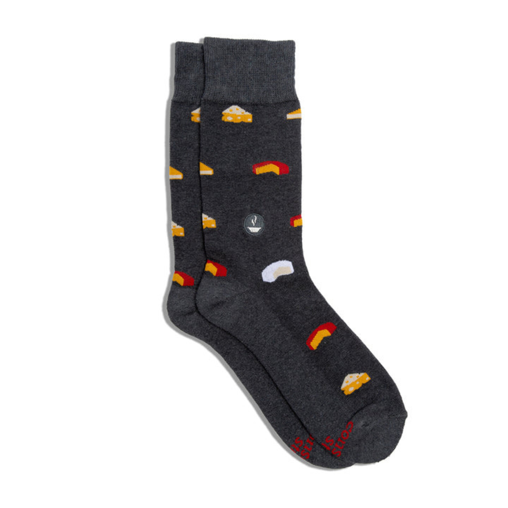 India Socks Provide Meals - Grey Cheese - S