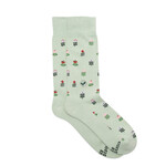 India Socks Plant Trees - Green Flowers Stems - L
