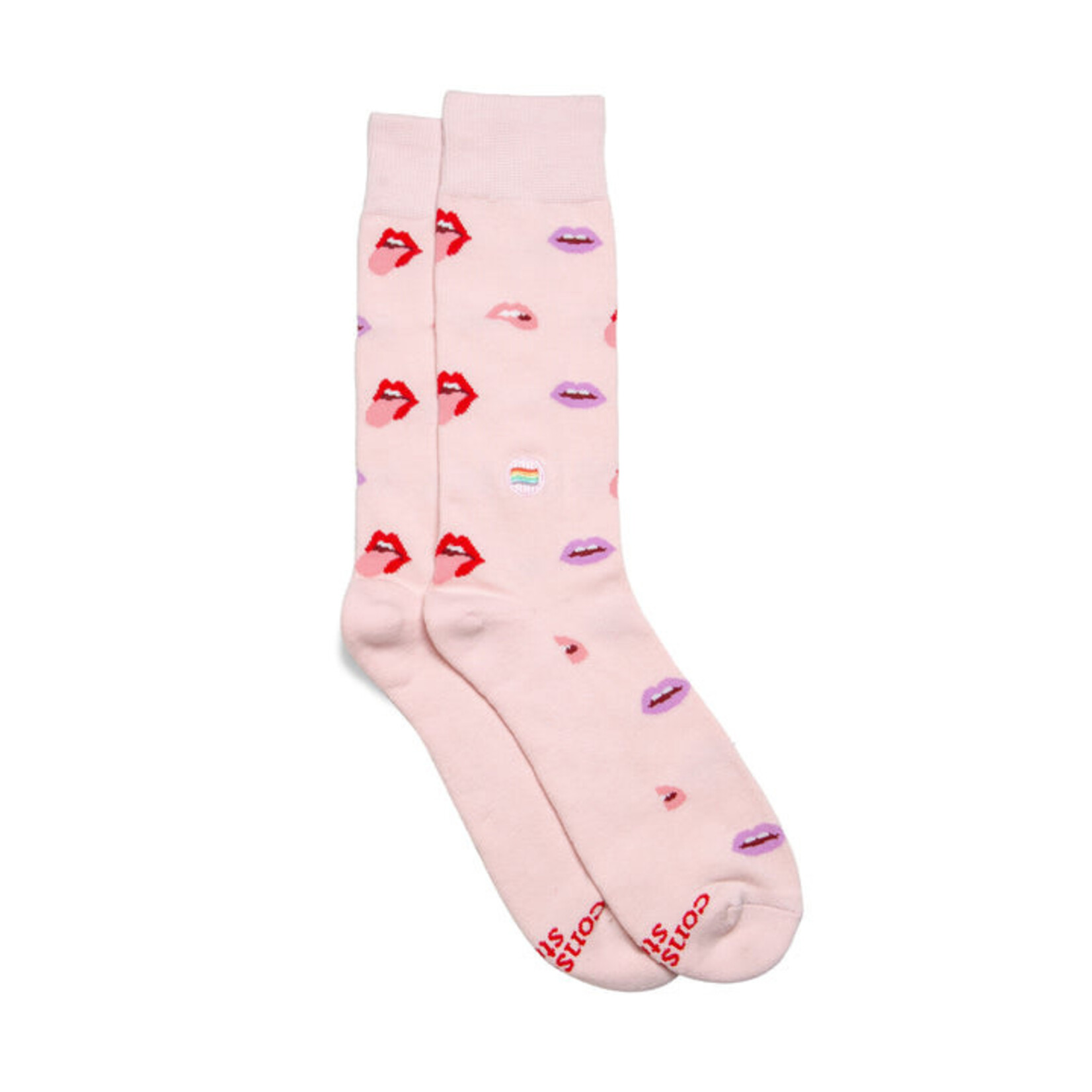 India Socks Save LGBTQ Lives - Pink Lips - S