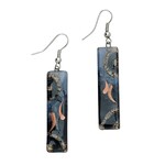 Chile Earrings Rect Glss 2.5L Asst Gry/Gld