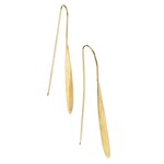 Nepal Earrings Elongated Oval Drop Pull Thru Br 2.5L Br