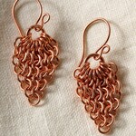 Chile Earrings Jump Ring Waterfall Copper 1.75L Copper