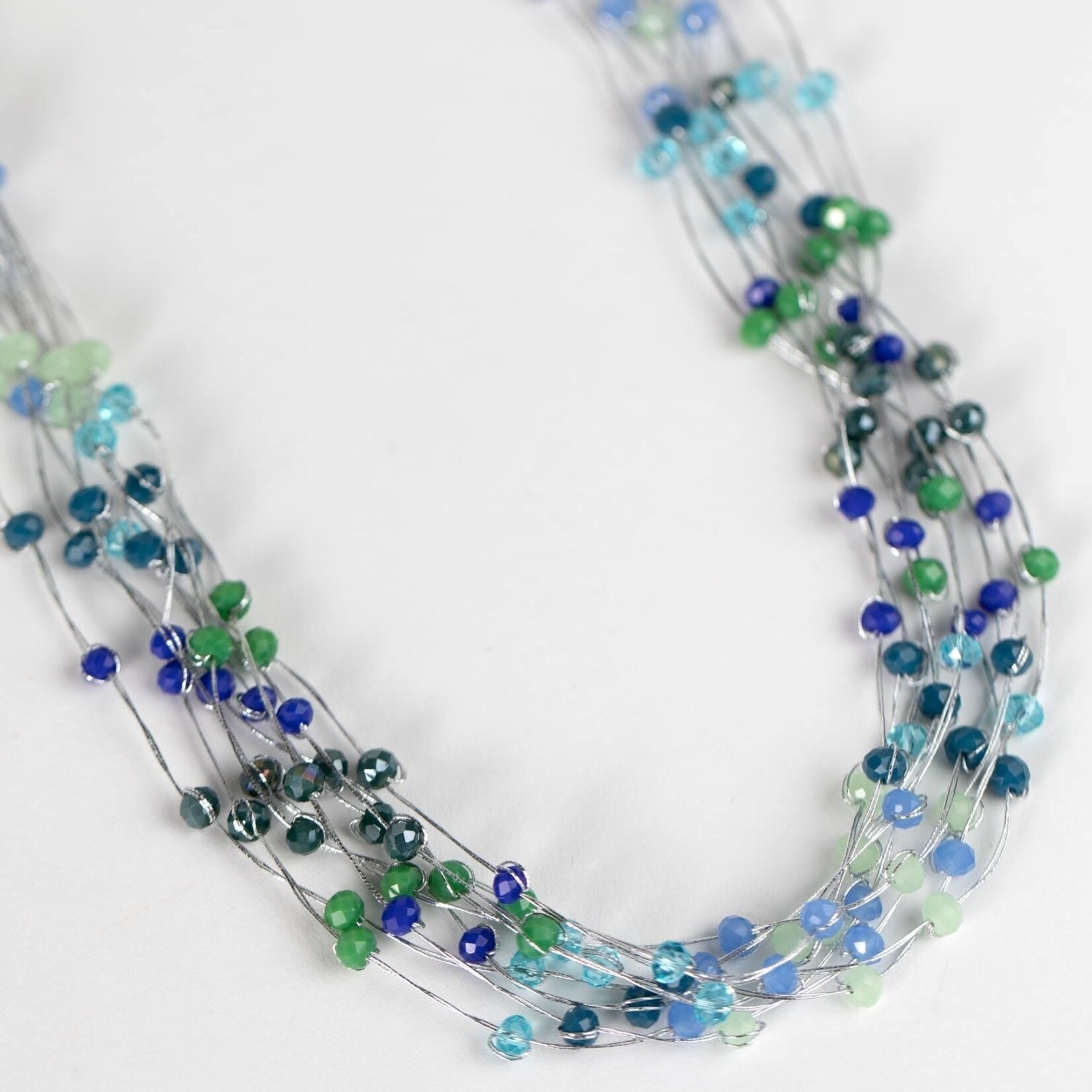 India Necklace Multistrand Mini Beads/Thread 2