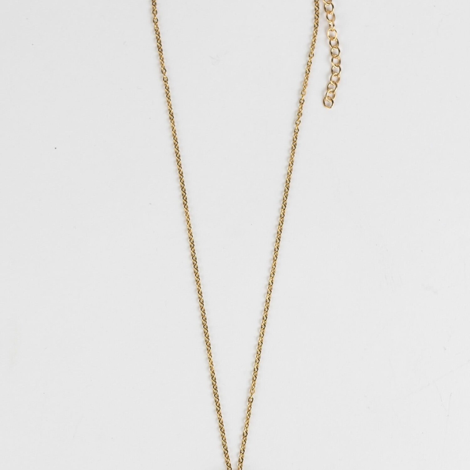 Vietnam Necklace Sand Dollar Pend Horn/Mtl 1Dx18L Crm/Gld
