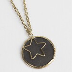 Philippines Necklace Star In Circle Capiz/Metal 19L
