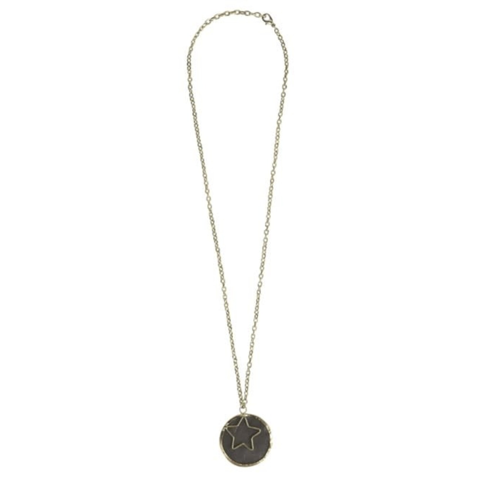 Philippines Necklace Star In Circle Capiz/Metal 19L