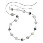 Philippines Necklace Circles Capiz 40L Cream/Gray/Si
