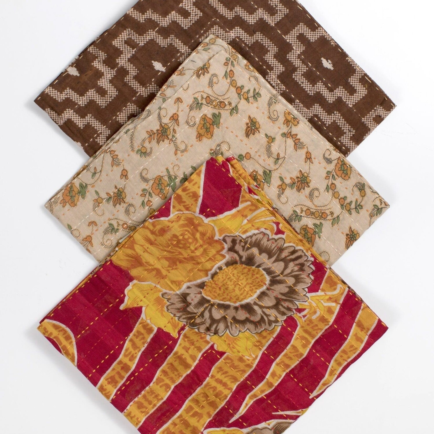 Bangladesh Napkin Stitched Sari M/4 Cotton 18Sq Ass