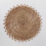 Bangladesh Placemat Round Zig-Zag Edge M/2 P-Fiber 13.5D Nat