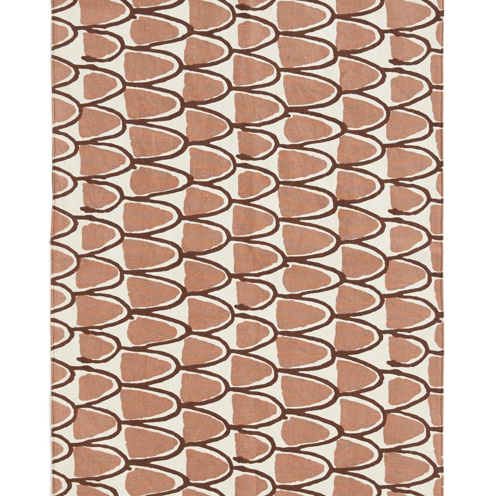 India Placemat Pangaea Cotton 20X14 Brown/White Accp