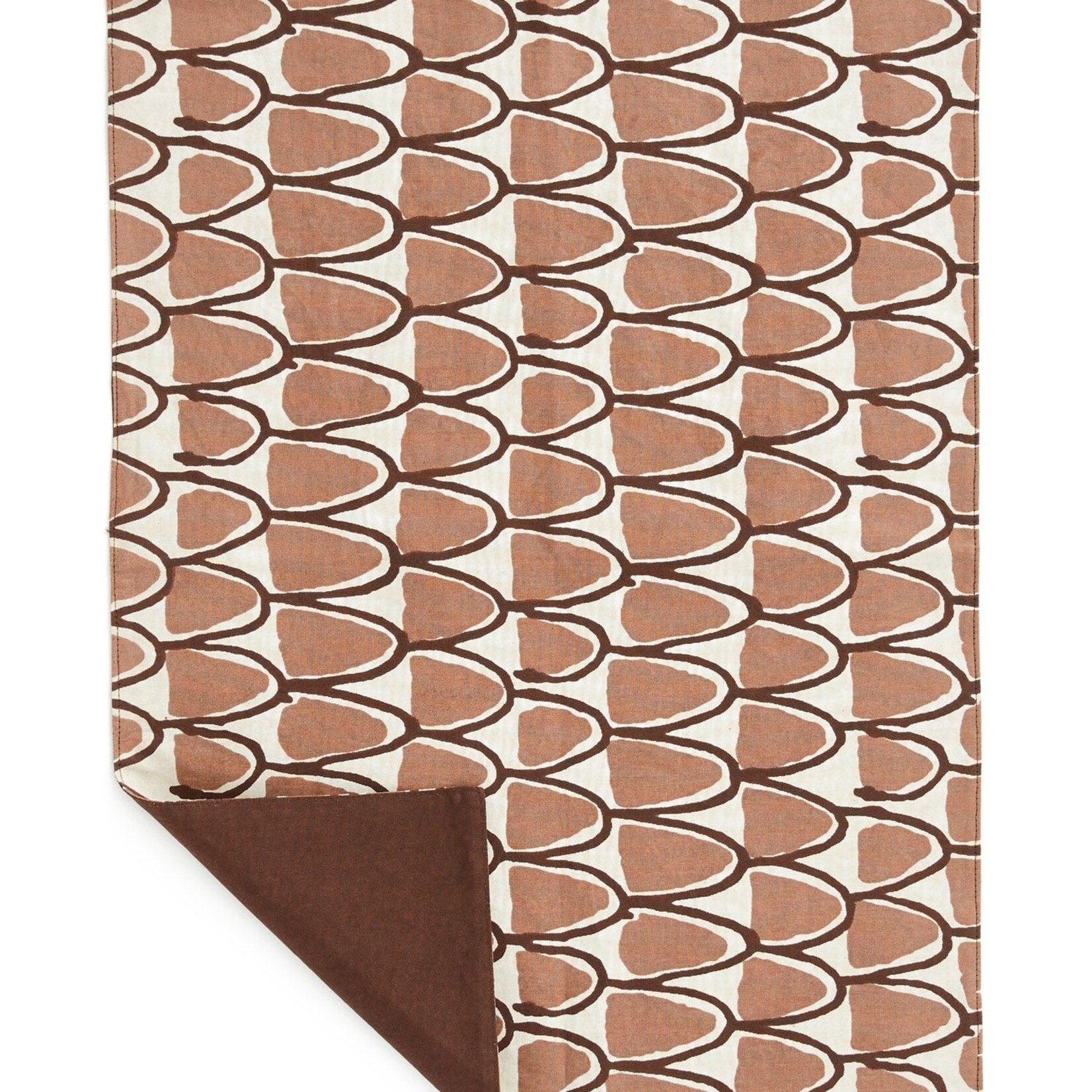 India Placemat Pangaea Cotton 20X14 Brown/White Accp
