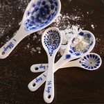 Vietnam Spoons Measuring S/4 Cer Blu/Wht