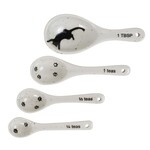 Vietnam Spoons Measuring S/4 Cat Prints Cer 5L W