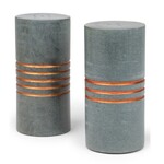 India Salt & Pepper Shakers Stone 3.5H