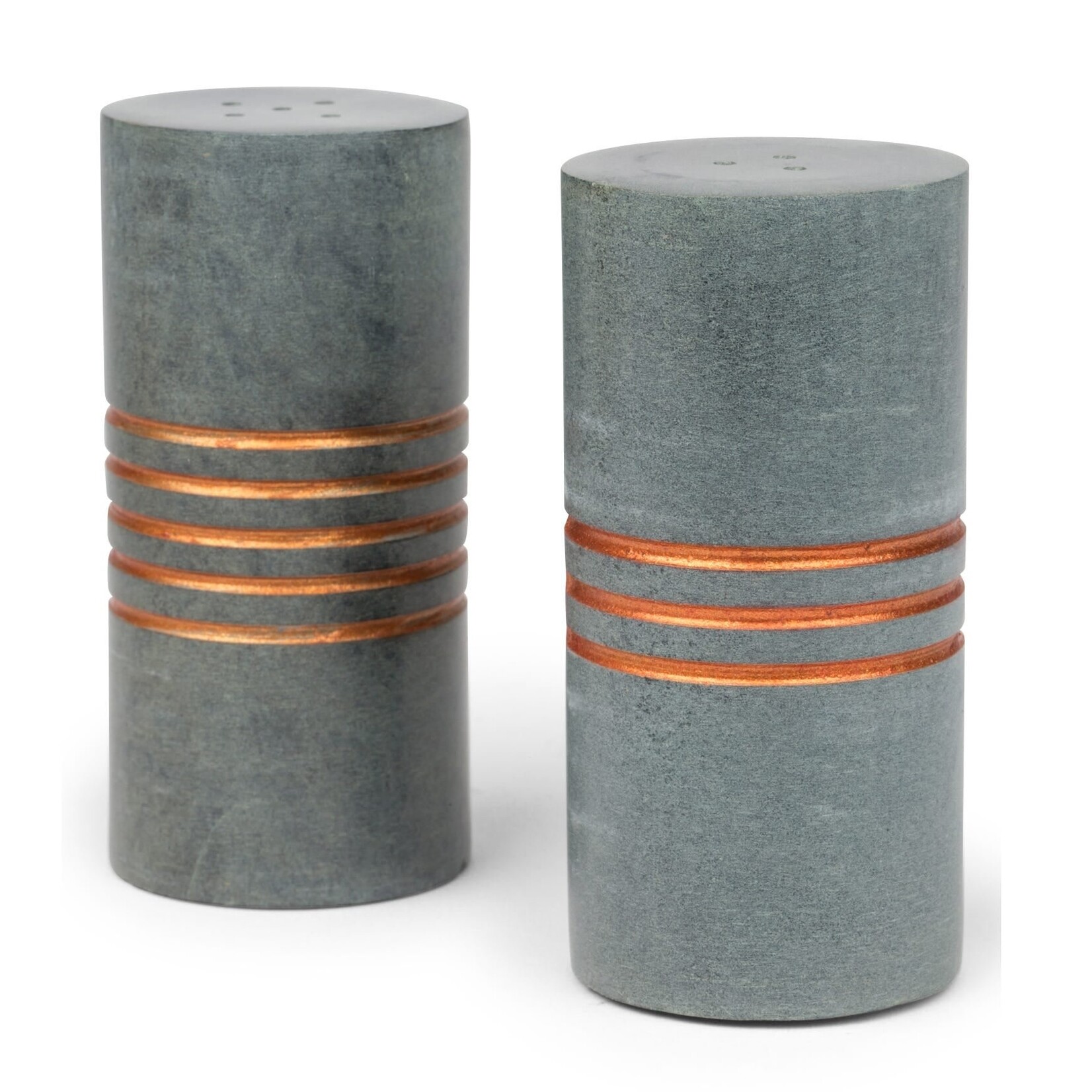 India Salt & Pepper Shakers Stone 3.5H