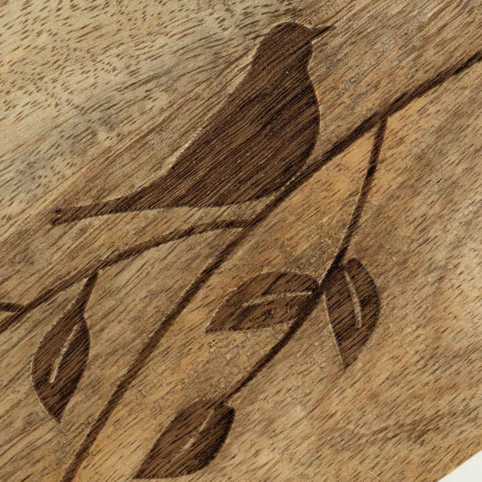 India Serving Board Bird/Branch Mango Wood 8.5Lx6 Nat