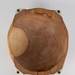 Kenya Bowl Squared Bone Inlay Olive Wd 7.5Dx2H Brn/Wht