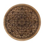 India Lazy Susan Lasered Mandala Mango Wd 12Dx2 Brn