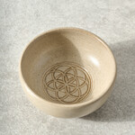 Nepal Bowl Dipping Seed Of Life M/2 Ceramic 3.5D Tan