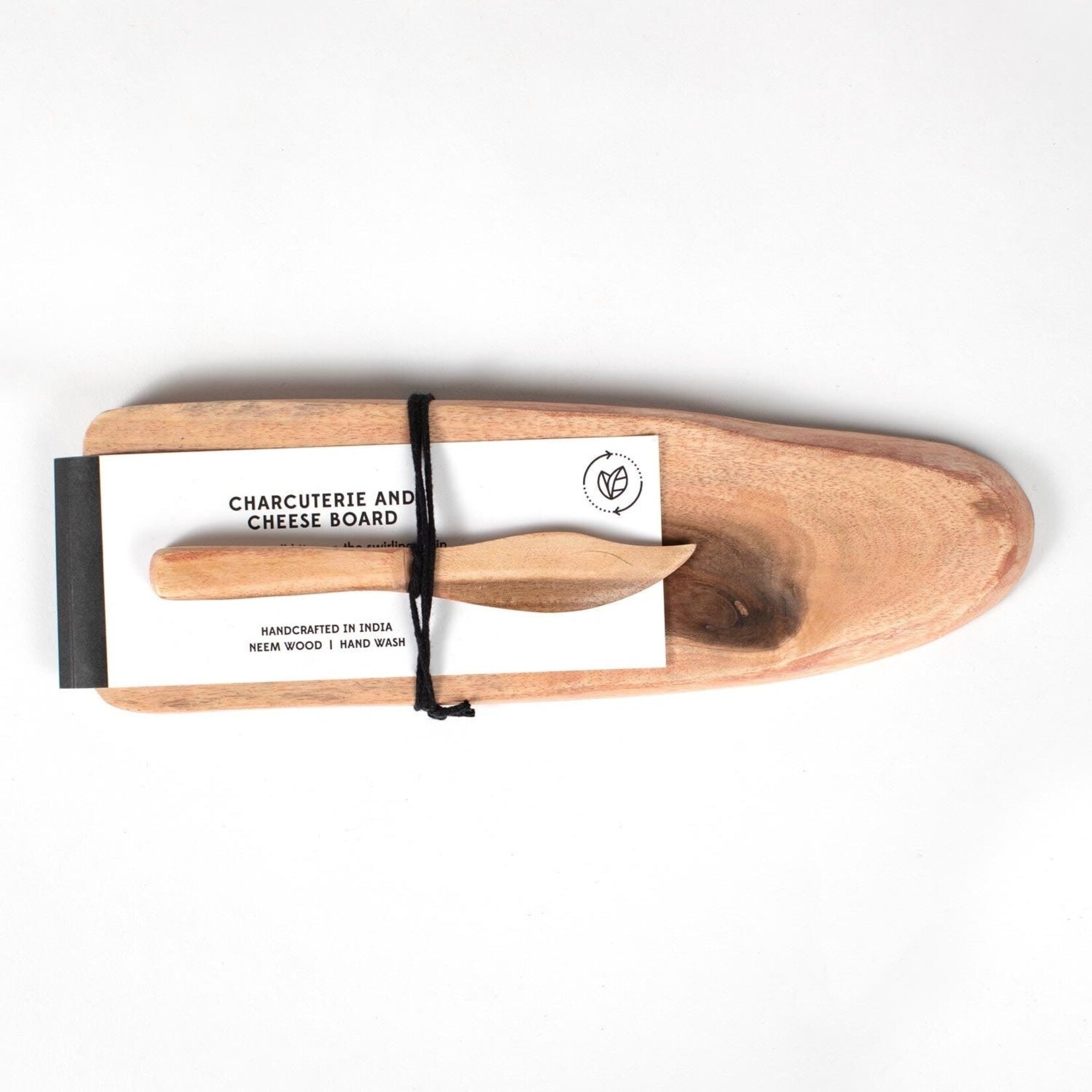 India Serving Board W/Knife Acacia Wood Approx