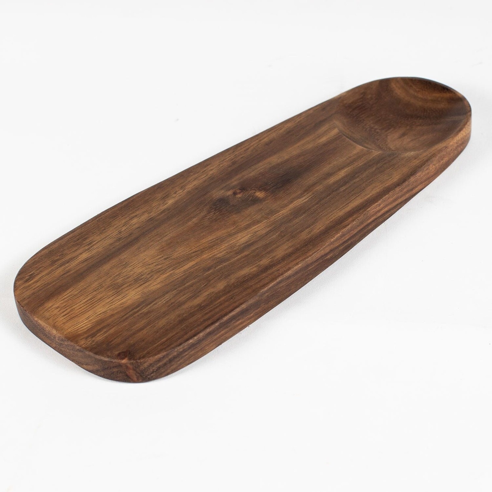 India Serving Board W/Carved Dip Wood 12Lx4.5W