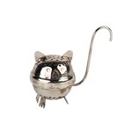 India Tea Infuser Standing Cat M/2 S-Steel 2Dx3H Silver
