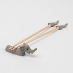 Kenya Chopsticks W/Rest Set Elephant M/2 9L Gry/Nat